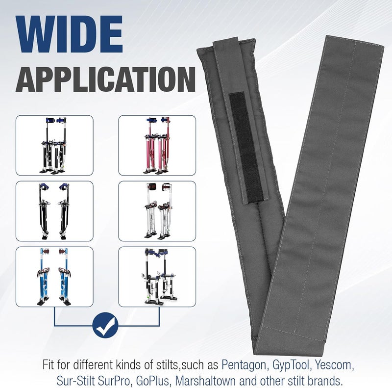 Hiumtree Drywall Stilt Straps - Experience Pressure Relief with Durable Nylon, Tear-Resistant Material, and Adjustable Design for a Secure and Comfortable Fit (1 Pair). - Image 4